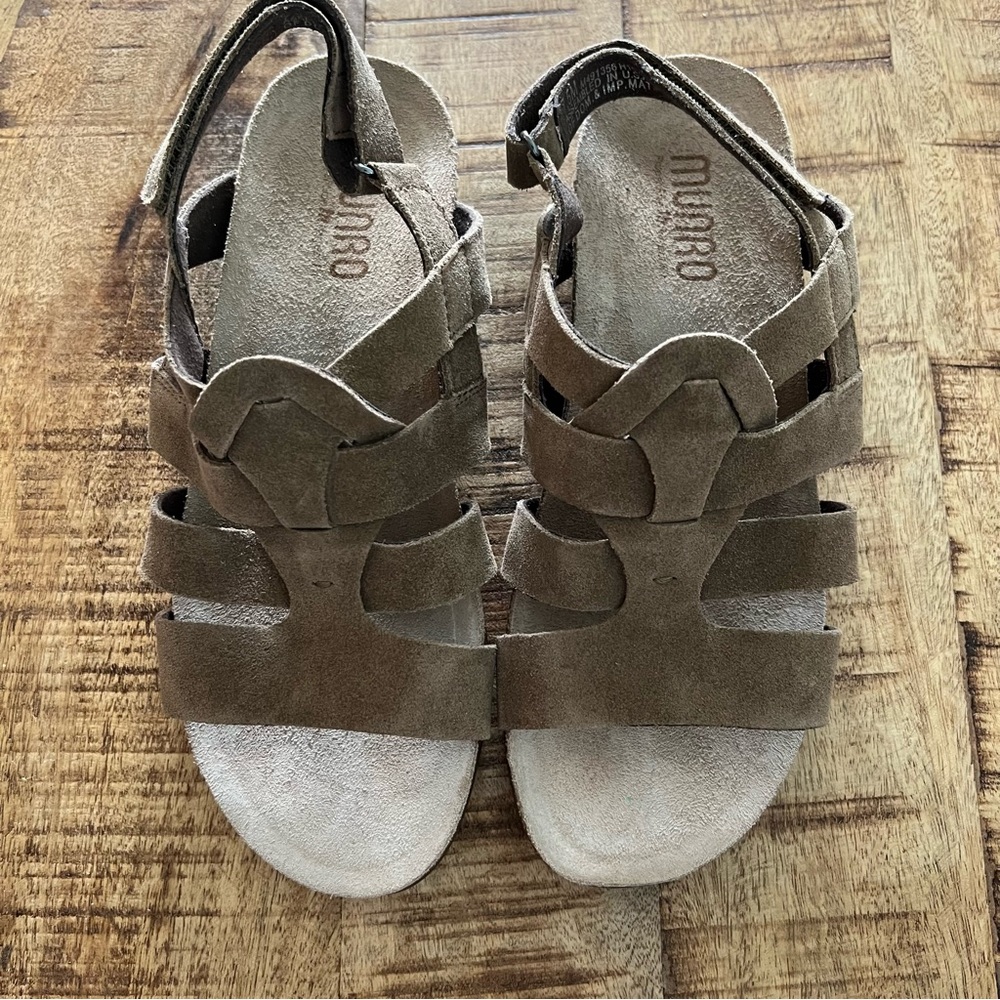 NWOT Munro Tan Leather Sandals – Size 7.5